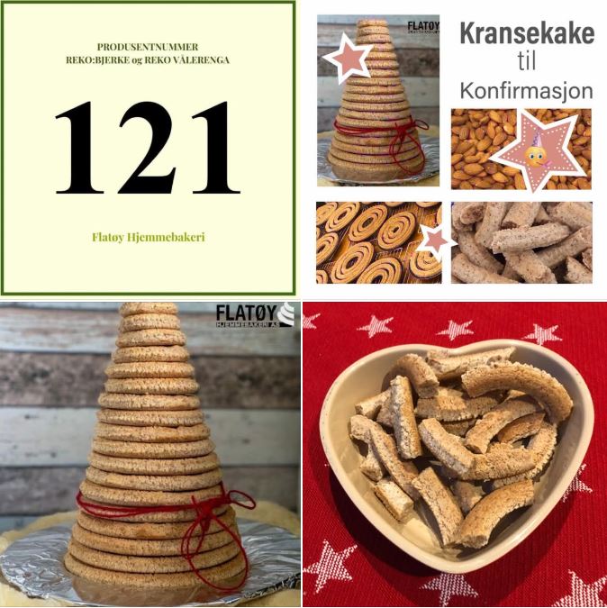 Flatøy Hjemmebakeri - Rekoringen Vålerenga - Kransekake til konfirmasjon